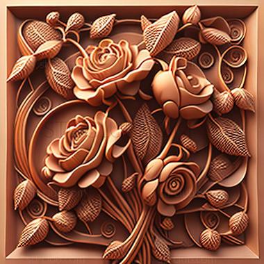 3D model roses (STL)